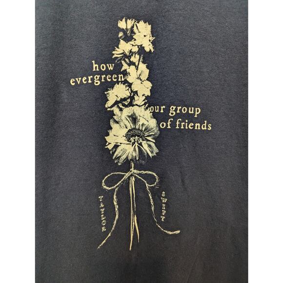 Taylor Swift Size S Evermore Shirt Rare How Evergreen Our Group Of Friends - Picture 3 of 7